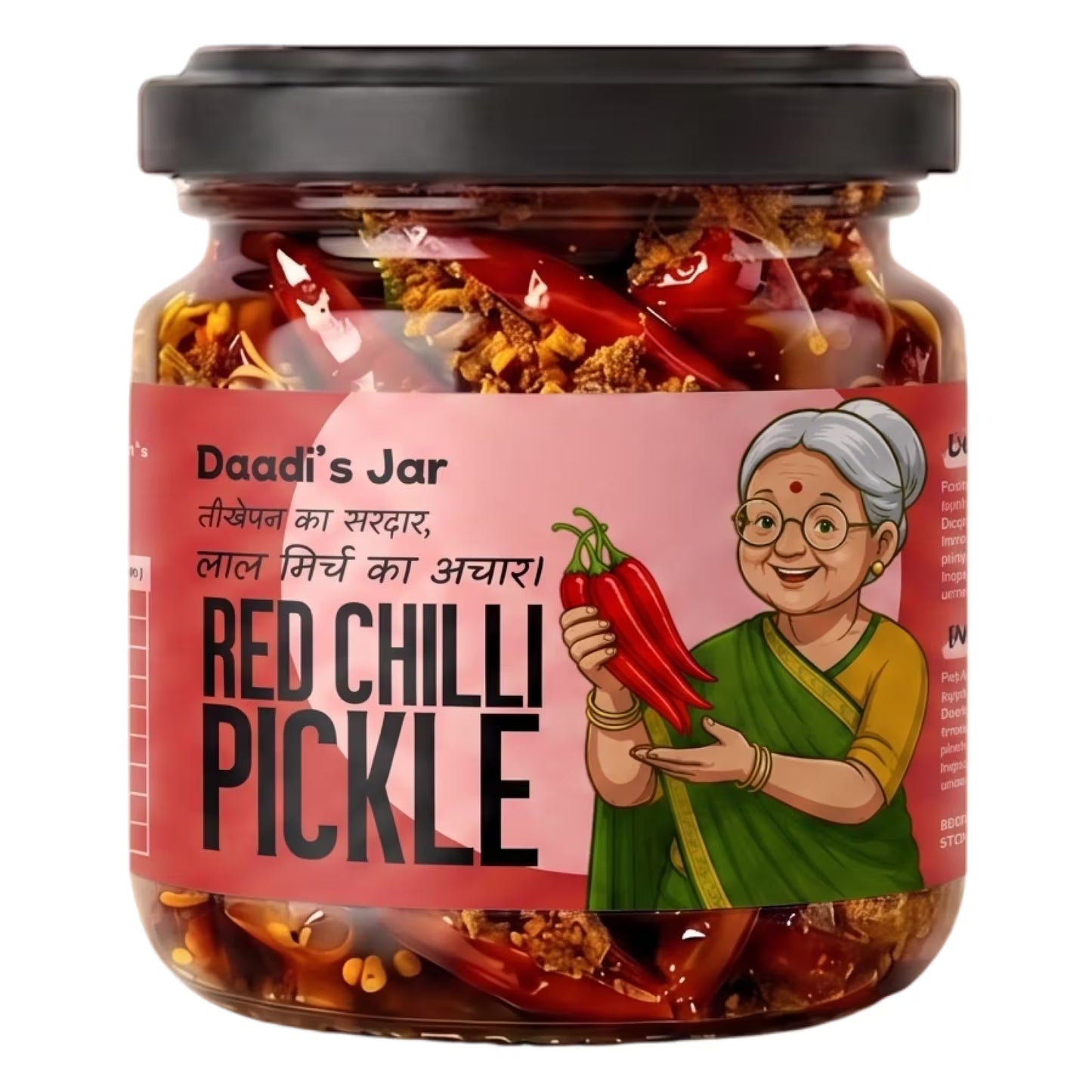 Red Chilli Pickle 350g | Daadi's Jar Spicy Mirchi Achar